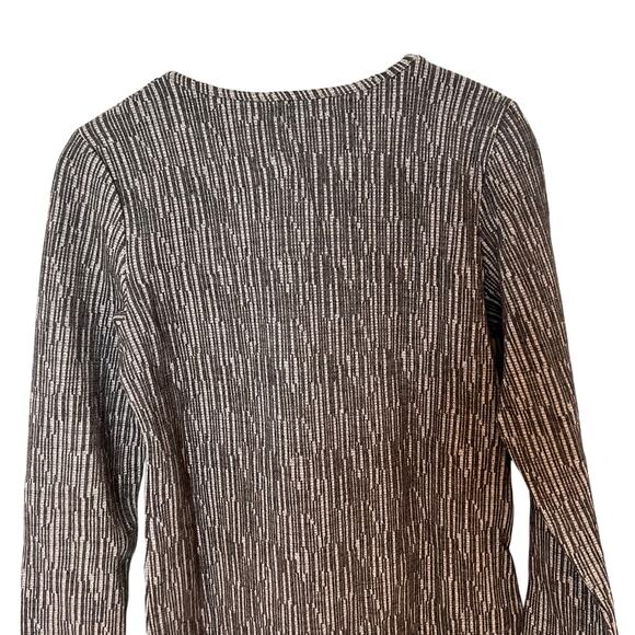 Papillon NEW Textured Liner Print Sweater Dress Grey Size Large - Picture 5 of 15